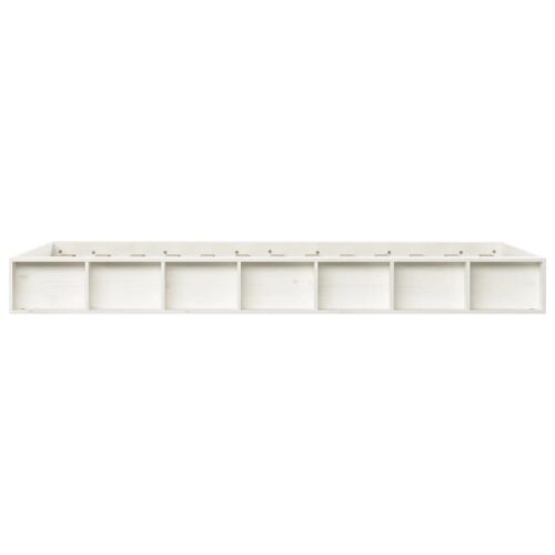 Bed Frame White 135x190cm Solid Wood - Image 5