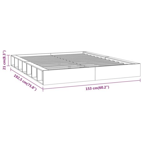 Bed Frame White 135x190cm Solid Wood - Image 8
