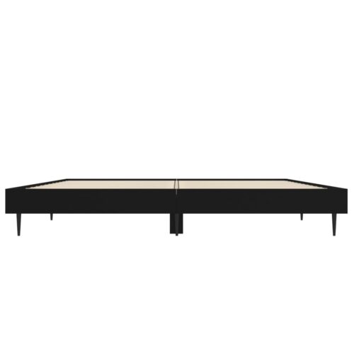 Bed Frame Black 135x190cm Engineered Wood - Image 6