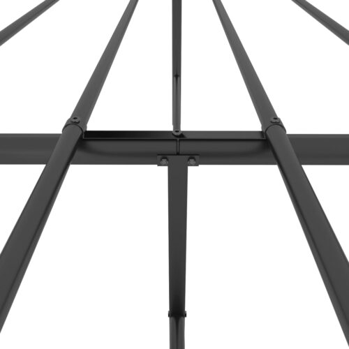 Metal Bed Frame with Footboard Black 183x203cm King - Image 8