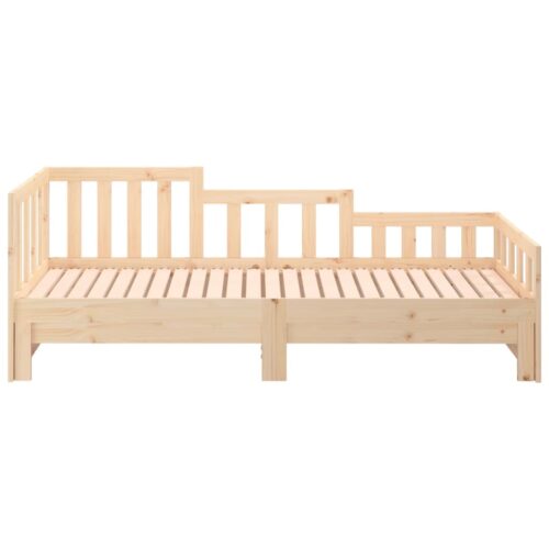 Pull-out Day Bed 2x(90x190)cm Solid Wood Pine - Image 8