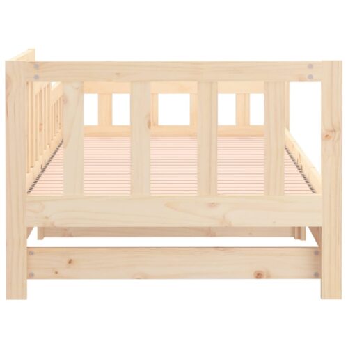 Pull-out Day Bed 2x(90x190)cm Solid Wood Pine - Image 9