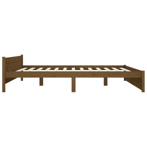 Bed Frame Honey Brown Solid Wood 183x203cm King - Image 6