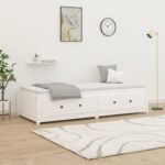 Day Bed White 90x190cm Solid Wood Pine