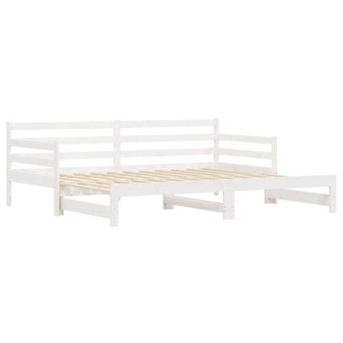 Daybed with Trundle White 90x190cm Solid Wood - Image 3