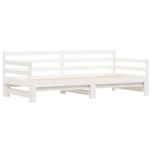 Daybed with Trundle White 90x190cm Solid Wood - Image 4