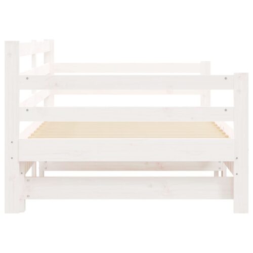 Daybed with Trundle White 90x190cm Solid Wood - Image 6