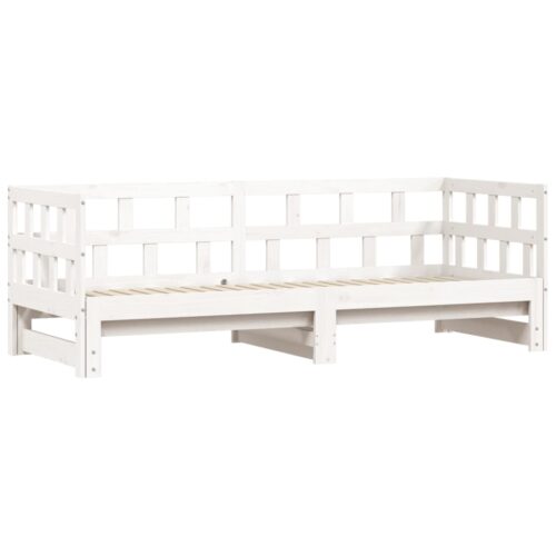 Daybed with Trundle White 90x190cm Solid Wood - Image 5
