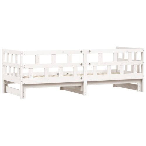 Daybed with Trundle White 90x190cm Solid Wood - Image 8