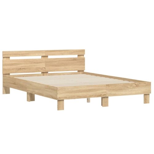 Bed Frame Sonoma Oak 150x200cm - Image 2