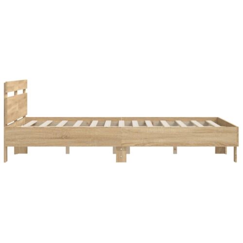 Bed Frame Sonoma Oak 150x200cm - Image 6