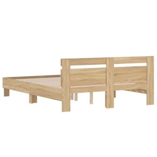 Bed Frame Sonoma Oak 150x200cm - Image 7