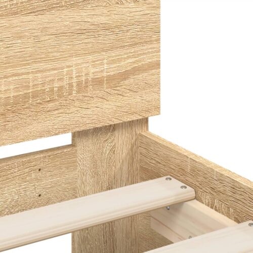 Bed Frame Sonoma Oak 150x200cm - Image 8