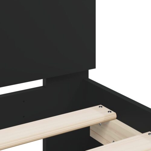 Bed Frame Black 150x200cm - Image 8