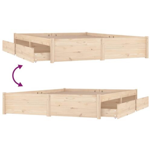 Bed Frame with Drawers 135x190cm - Image 7
