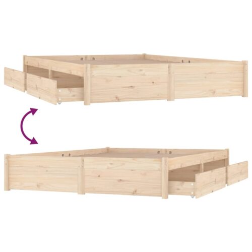 Bed Frame with Drawers 150x200cm - Image 6