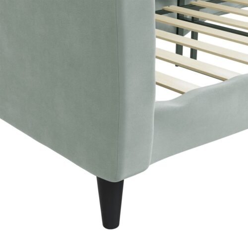 Day Bed Light Grey 90x190cm Velvet - Image 6