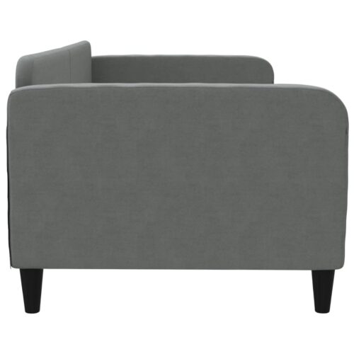 Day Bed Dark Grey 90x190cm Fabric - Image 4