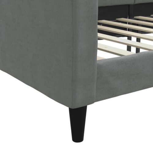 Day Bed Dark Grey 90x190cm Fabric - Image 6