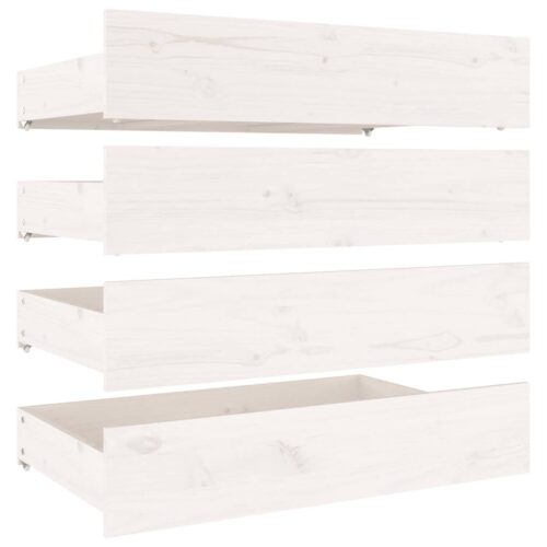 Bed Frame with Drawers White 183x203cm King - Image 7