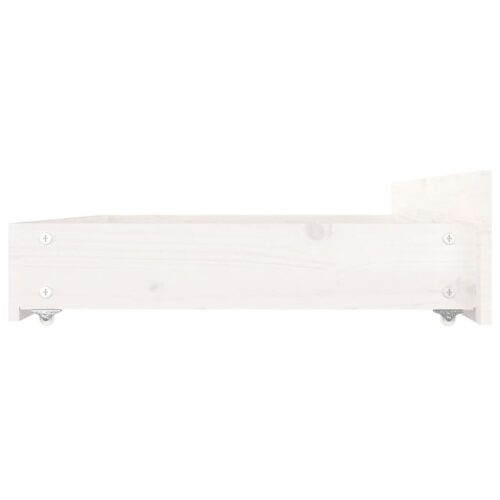 Bed Frame with Drawers White 183x203cm King - Image 9