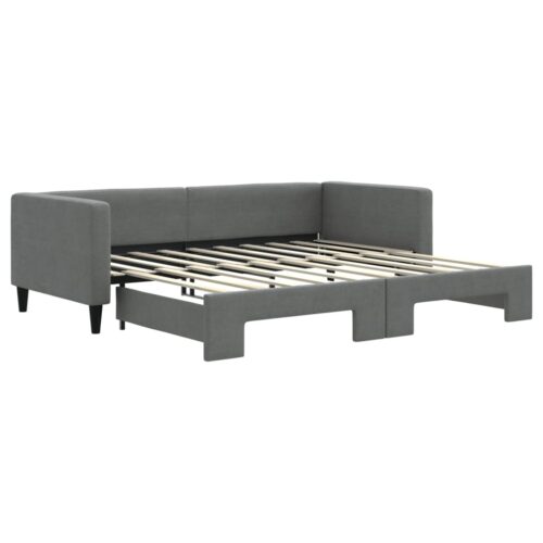 Daybed with Trundle Dark Grey 90x190cm - Image 2