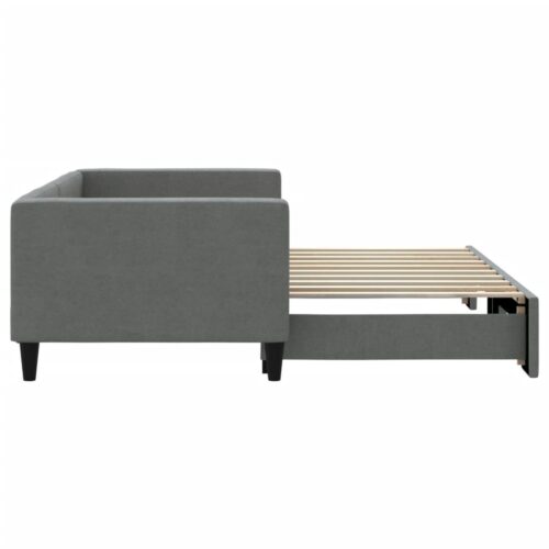 Daybed with Trundle Dark Grey 90x190cm - Image 4