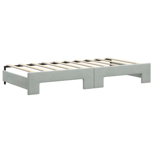 Daybed with Trundle&Drawers Light Grey 90x190cm - Image 8