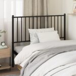 metal Headboard Black 107cm King Single