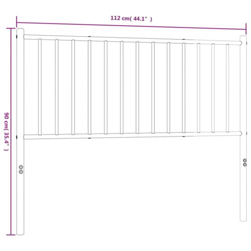 metal Headboard Black 107cm King Single - Image 7