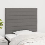 Headboards 2pcs Dark Grey 80cm Fabric