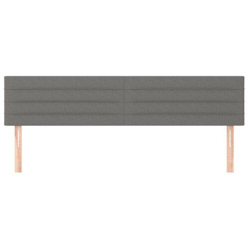 Headboards 2pcs Dark Grey 80cm Fabric - Image 3