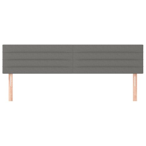 Headboards 2pcs Dark Grey 100cm Fabric - Image 3
