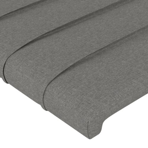 Headboards 2pcs Dark Grey 100cm Fabric - Image 4