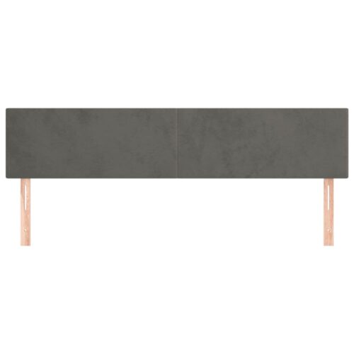 Headboards 2pcs Dark Grey 100cm Velvet - Image 3