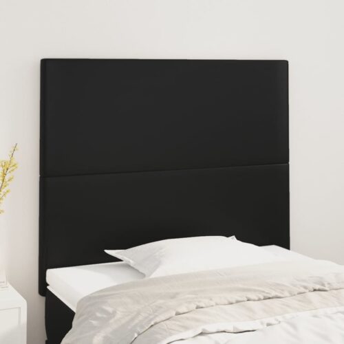 Headboards 2pcs Black 100cm Faux Leather
