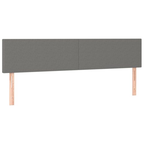 Headboards 2pcs Dark Grey 100cm Fabric - Image 2