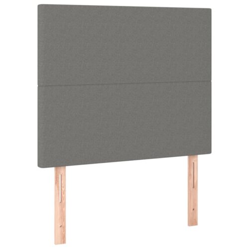 Headboards 2pcs Dark Grey 100cm Fabric - Image 2