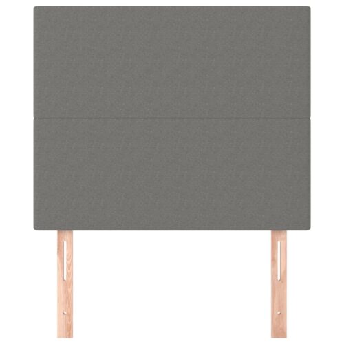 Headboards 2pcs Dark Grey 100cm Fabric - Image 3