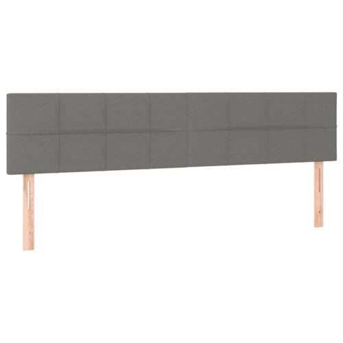 Headboards 2pcs Dark Grey 100cm Fabric - Image 2