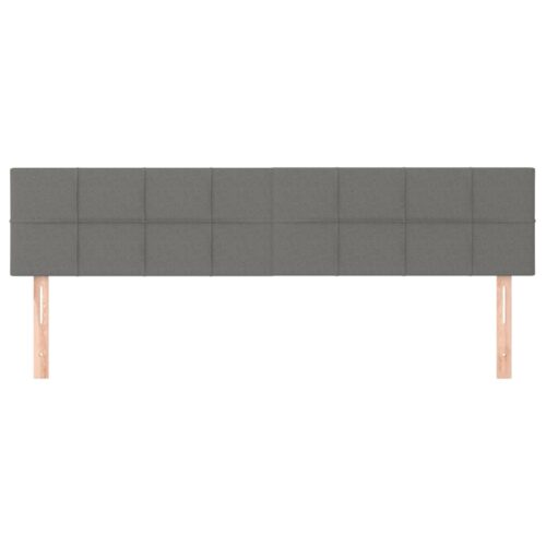 Headboards 2pcs Dark Grey 100cm Fabric - Image 3