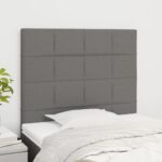 Headboards 2pcs Dark Grey 100cm Fabric