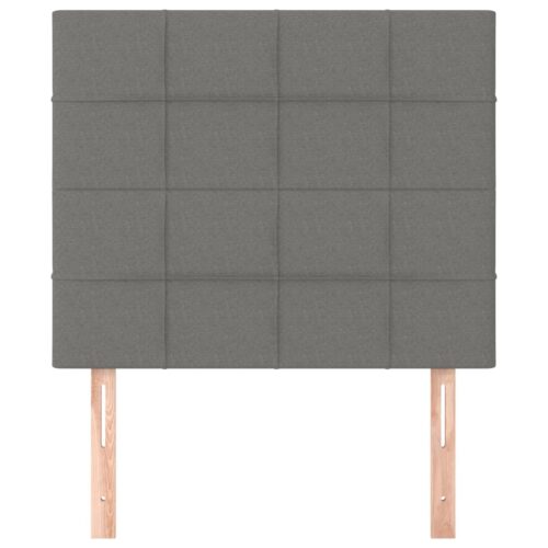 Headboards 2pcs Dark Grey 100cm Fabric - Image 3