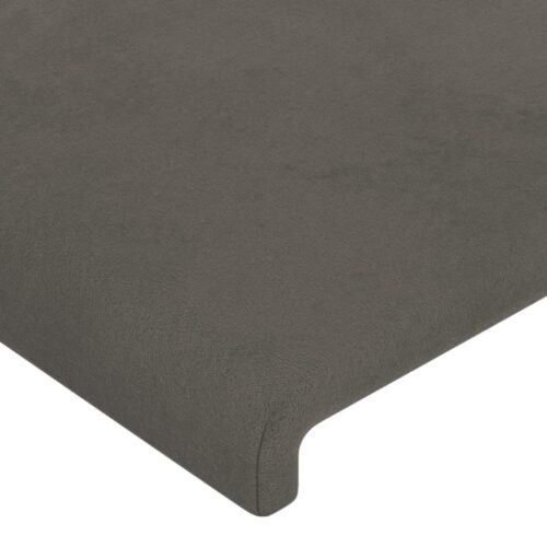 LED Headboard Dark Grey 200cm Velvet - Image 5