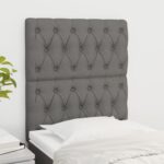 Headboards 2pcs Dark Grey 80cm Fabric