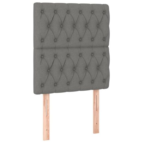 Headboards 2pcs Dark Grey 80cm Fabric - Image 2