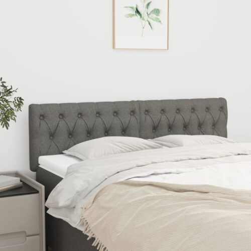 Headboards 2pcs Dark Grey 80cm Fabric