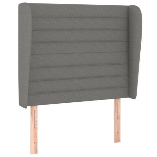 Headboard with Ears Dark Grey 83cm Fabric - Image 2
