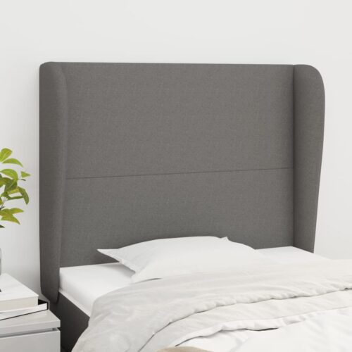 Headboard with Ears Dark Grey 103cm Fabric