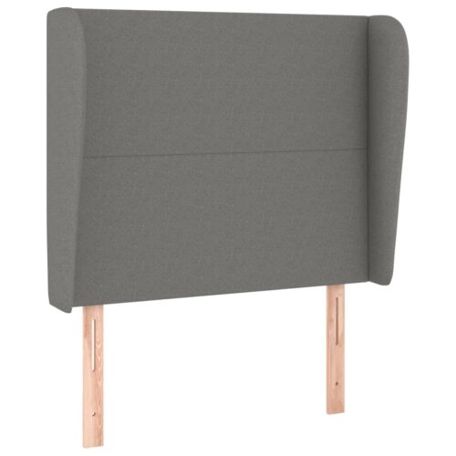 Headboard with Ears Dark Grey 103cm Fabric - Image 2